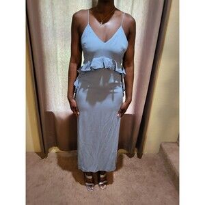 elliatt optics floral lace peplum dress Elliatt Optics Floral Lace Peplum midi Dress  white & nude
